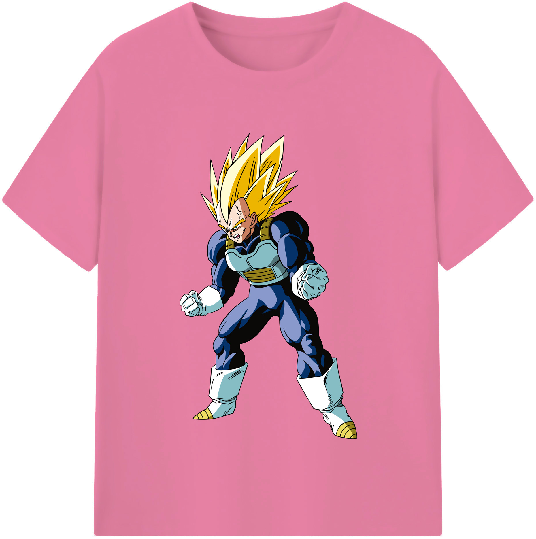 （画像用） ドラゴンボール ベジータ四世（Bejīta Yonsei）DRAGON BALL Vegeta IV 綿100％半袖Tシャツ（フロントプリント）